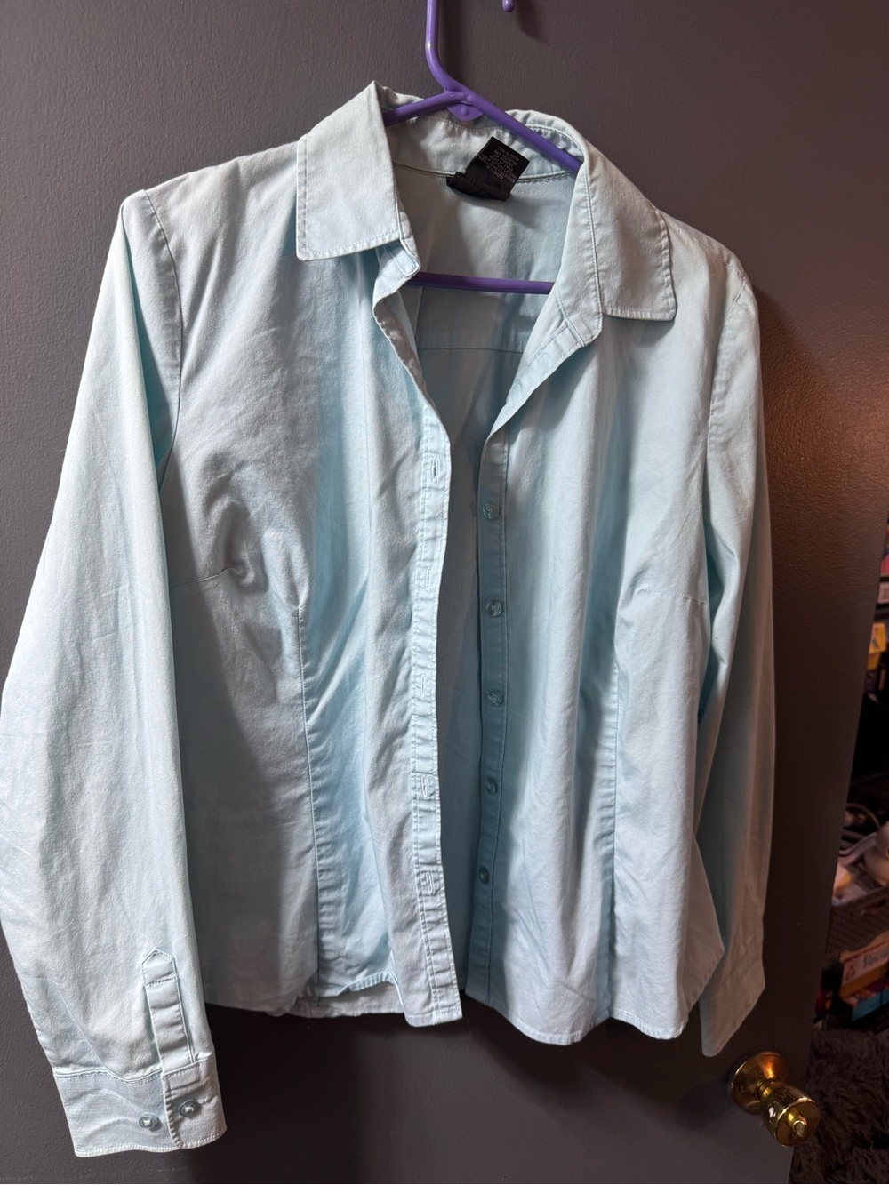 George Light Blue Button-Front Shirt